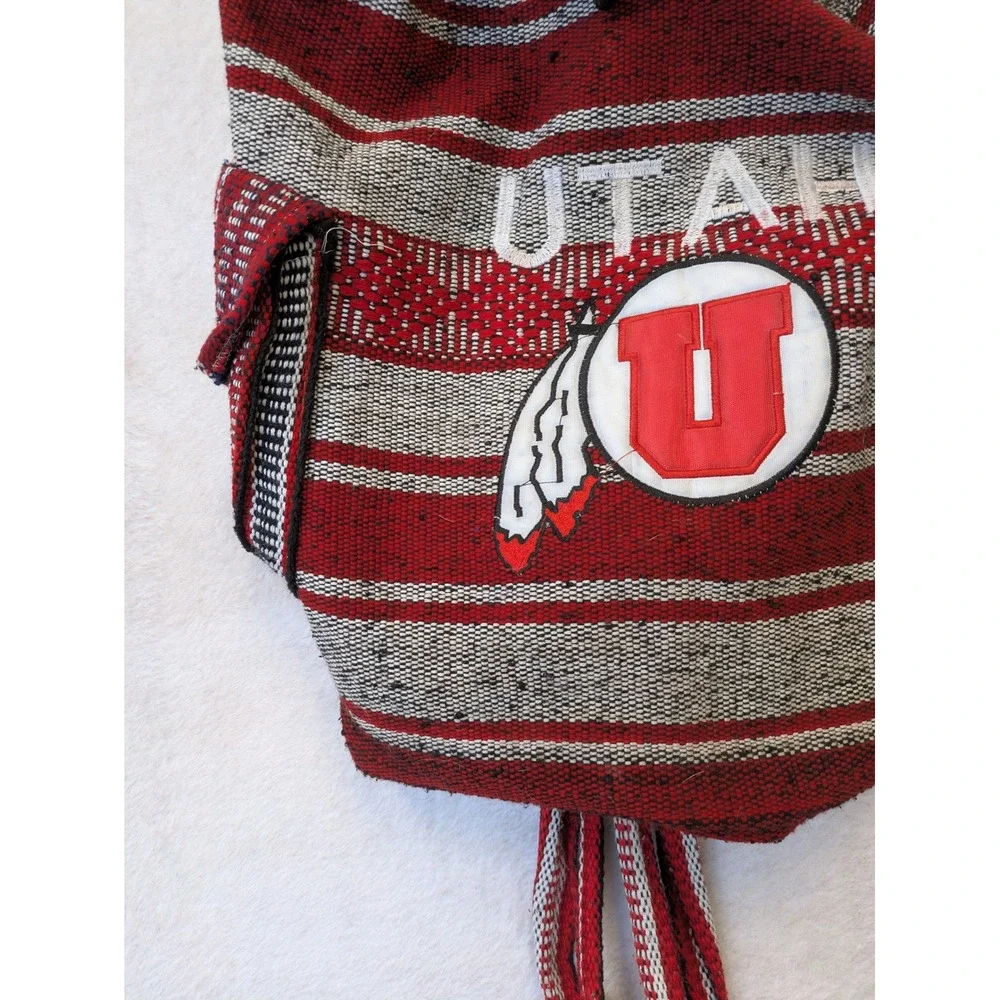 Unbranded Backpack Women's OS Red Utah Utes Baja Striped‎ Woven Boho